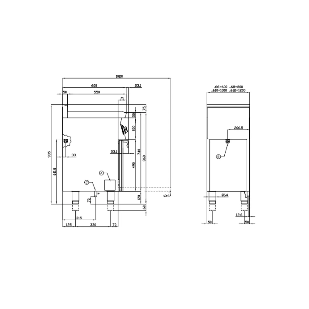 Dujinė viryklė su elektrine orkaite CFM4-68GEM/V (06690862)
