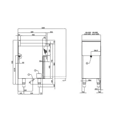 Dujinė viryklė su elektrine orkaite CFM3-612GEMV/V