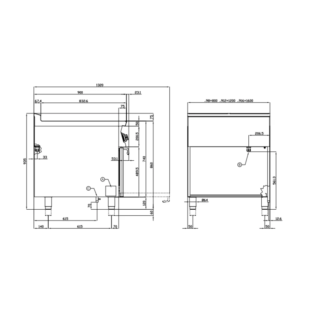 Elektrinė viryklė su orkaite 90 MARINE CFV4-98ETX (09800830X)