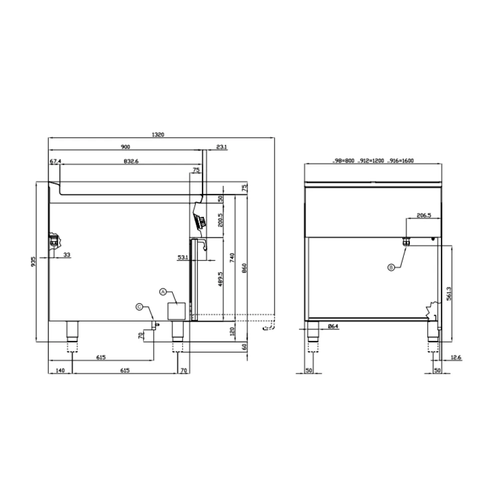 Elektrinė viryklė su orkaite 90 MARINE CF4-98ETX (09660830X)