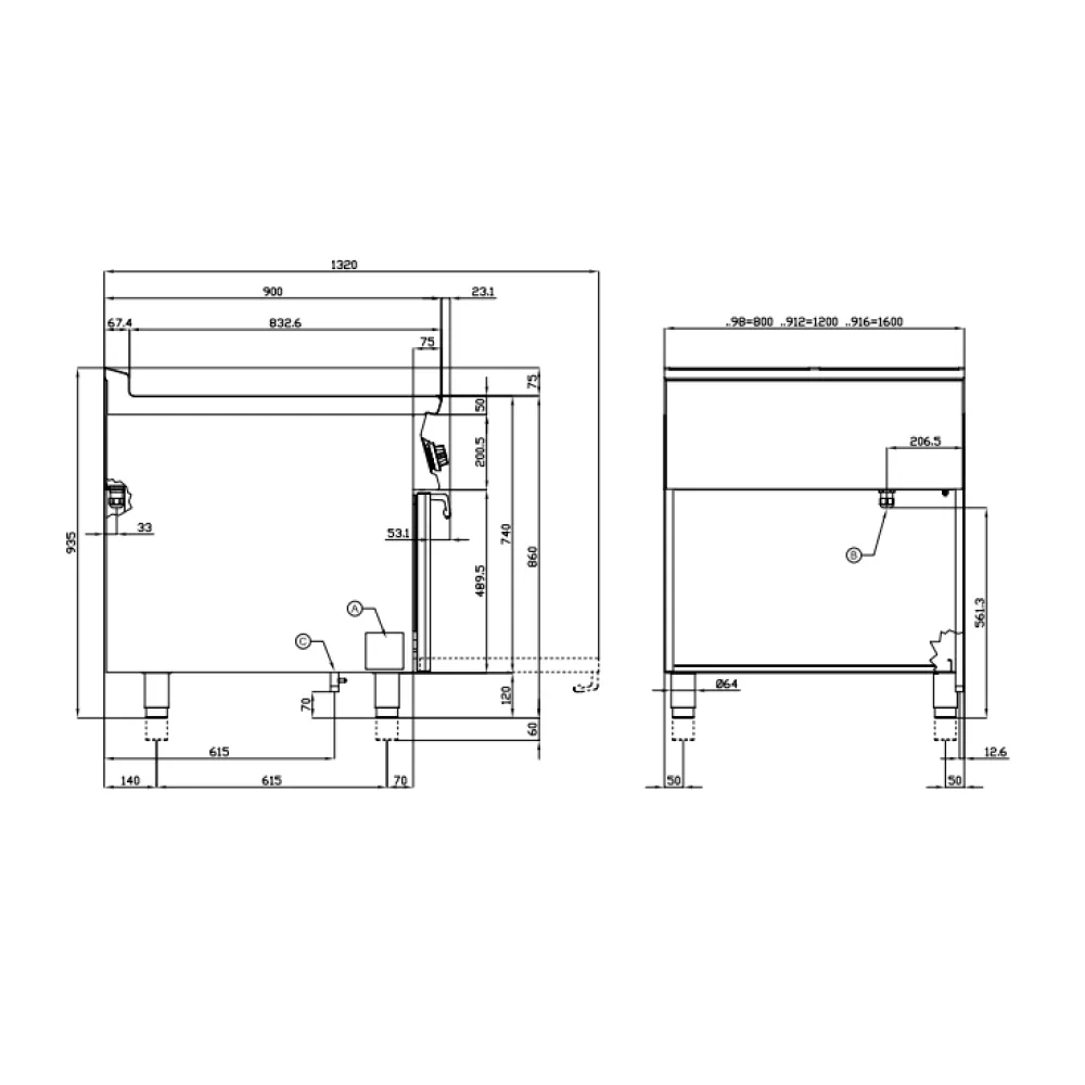 Elektrinė viryklė su orkaite 90 MARINE CFVQ6-912ETVX (09801231X)