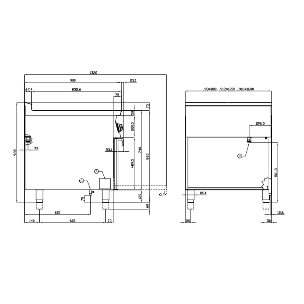 Elektrinė viryklė su orkaite 90 MARINE CFQ6-912ETX (09661233X)