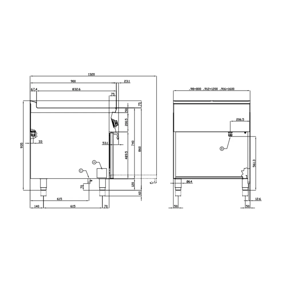 Elektrinė viryklė su orkaite 90 CF4-98ET (09660830)