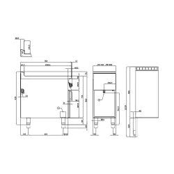 Elektrinė gruzdintuvė su neutraliąja spintele 8+8 L 90 MARINE F2/8-94ETX