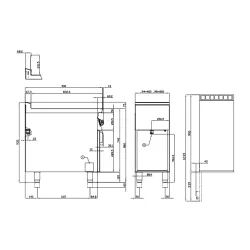 Elektrinė gruzdintuvė su neutraliąja spintele 8+8 L 90 F2/8-94ET