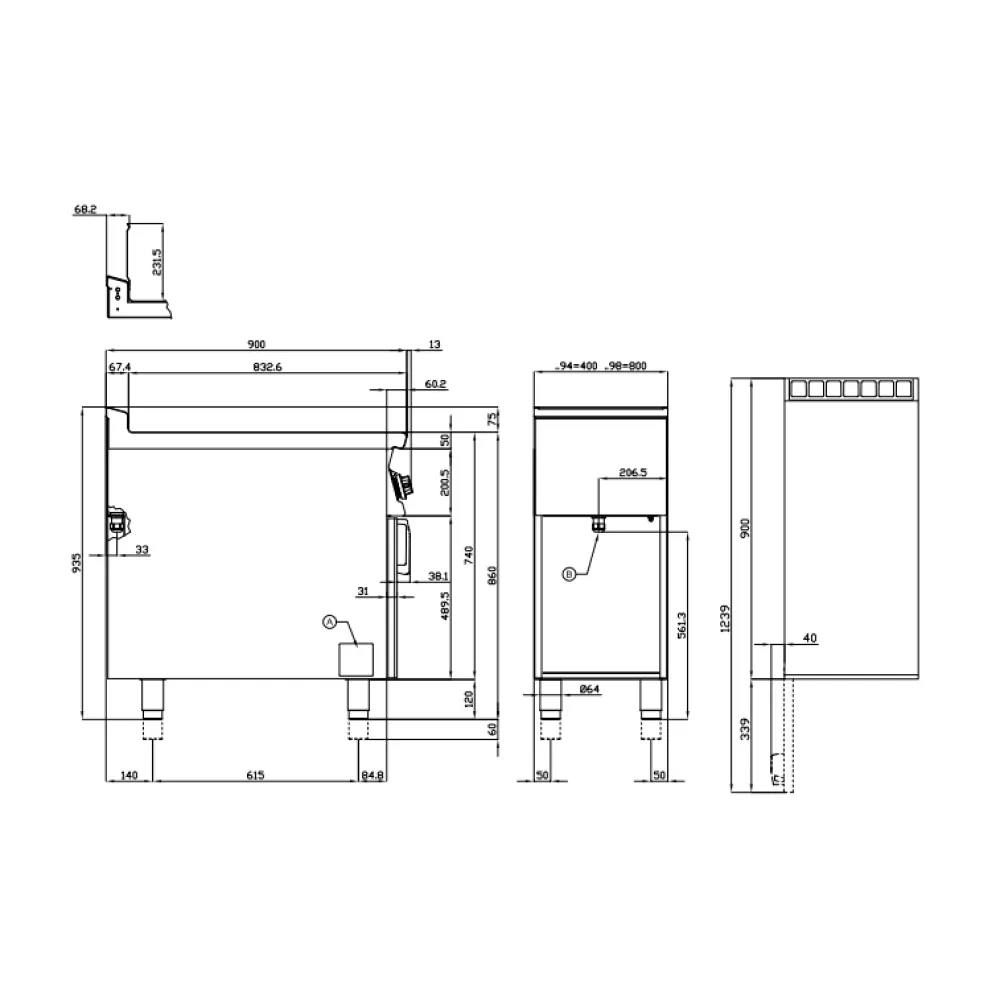 Elektrinė gruzdintuvė su neutraliąja spintele 18L 90 MARINE F18-94ETX (09090430X)