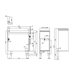 Elektrinė gruzdintuvė su neutraliąja spintele 25+25L 90 MARINE F2/25-98ETX