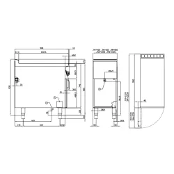 Dujinis grilis su neutralia spintele 90 CW-94G
