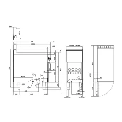 Dujinė gruzdintuvė su neutralia spintele 8+8 l 90 F2/8-94G