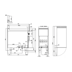 Dujinė gruzdintuvė su neutralia spintele 18+18L 90 F2/18-98G