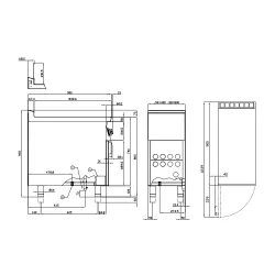 Dujinė gruzdintuvė su neutralia spintele 23L 90 F23-94GVP