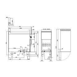 Dujinė gruzdintuvė su neutralia spintele 23+23L 90 F2/23-98GVP