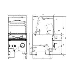 Elektrinė gili keptuvė MANUAL 90 80L BR80-98ET