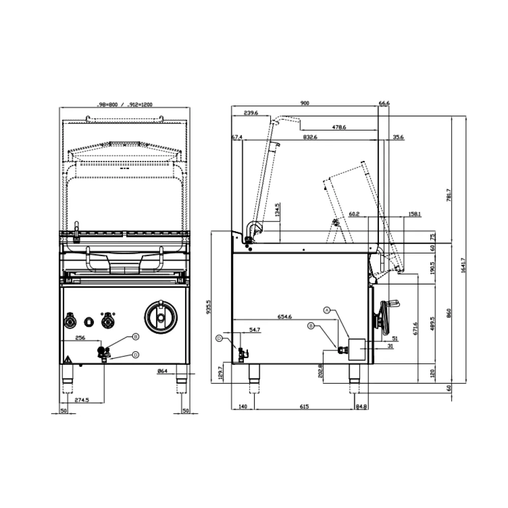 Elektrinė gili keptuvė MANUAL 120L BR120-912ETX (09131230X)