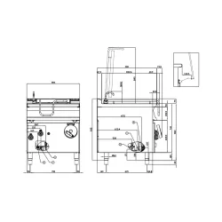 Dujinė apverčiama keptuvė MANUAL 80 l 90 MARINE BR80-98G