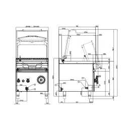 Dujinė apverčiama keptuvė MANUAL 120L 90 BR120-912G