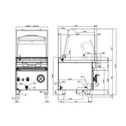 Dujinė apverčiama keptuvė AUTOMATIC 80L 90 BR80-98G
