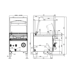 Dujinė apverčiama keptuvė AUTOMATIC 120L 90 BRM120-912G