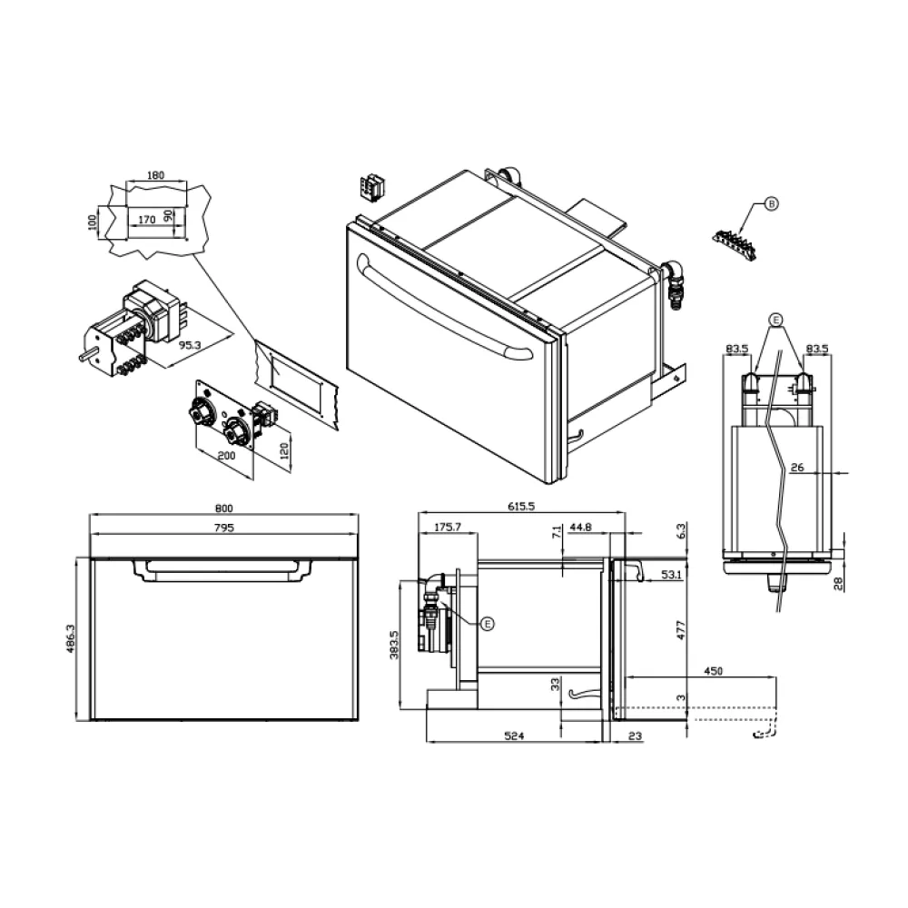 Elektrinė Drop-In orkaitė 70 MARINE FVD-78ETX/V (2651083AX)
