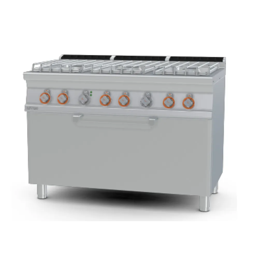 Dujinė viryklė su elektrine orkaite, 6 degikliai 70CF6-712GPE (08691260)