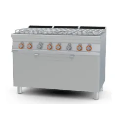 Dujinė viryklė su elektrine orkaite, 6 degikliai 70CF6-712GPE