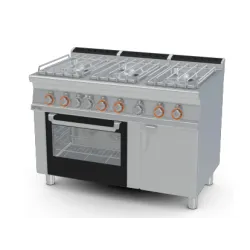 Dujinė viryklė su elektrine orkaite MULTIFUNCTION, 6 degikliai 70 CFV6-712GPEV/V