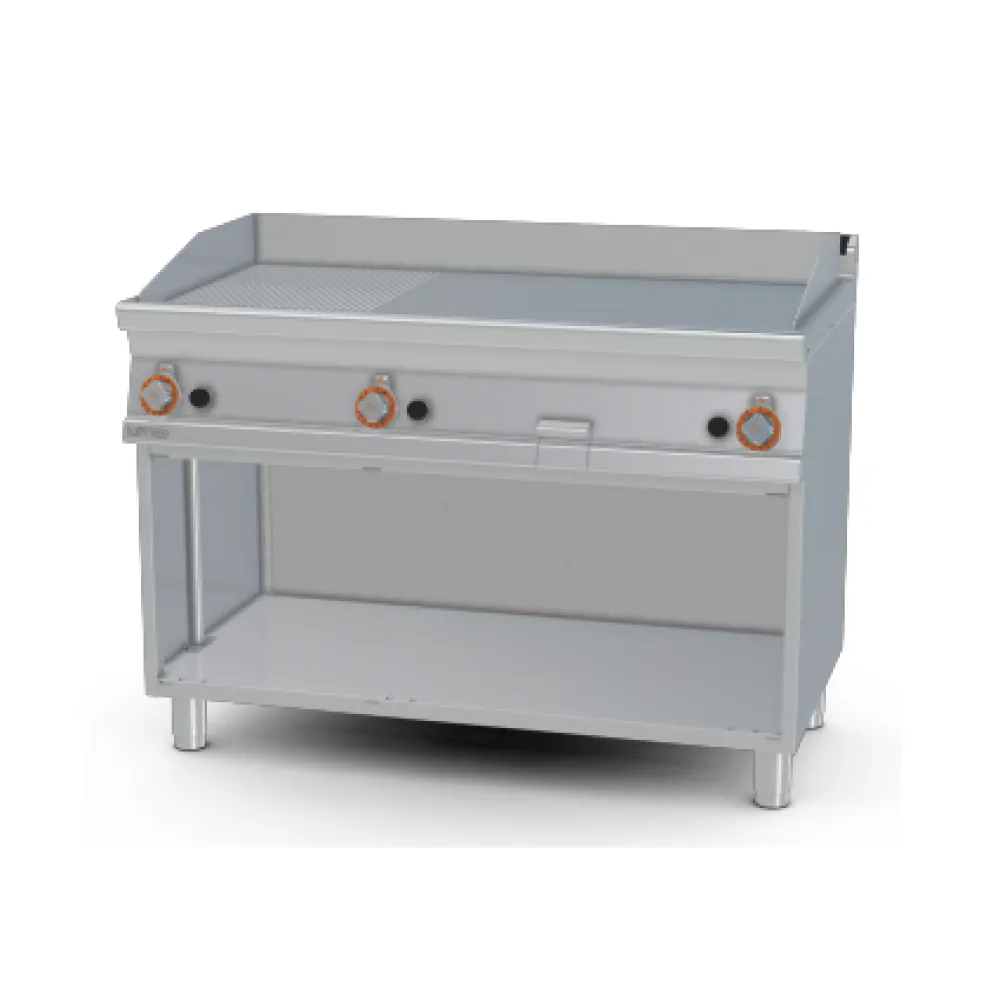 Dujinė kepimo plokštė 1/3 rumbuota, su neutralia spintele 70 FTLR-712G3 (0823125C)