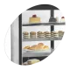 Sleek Black Glass Pastry Display Fridge